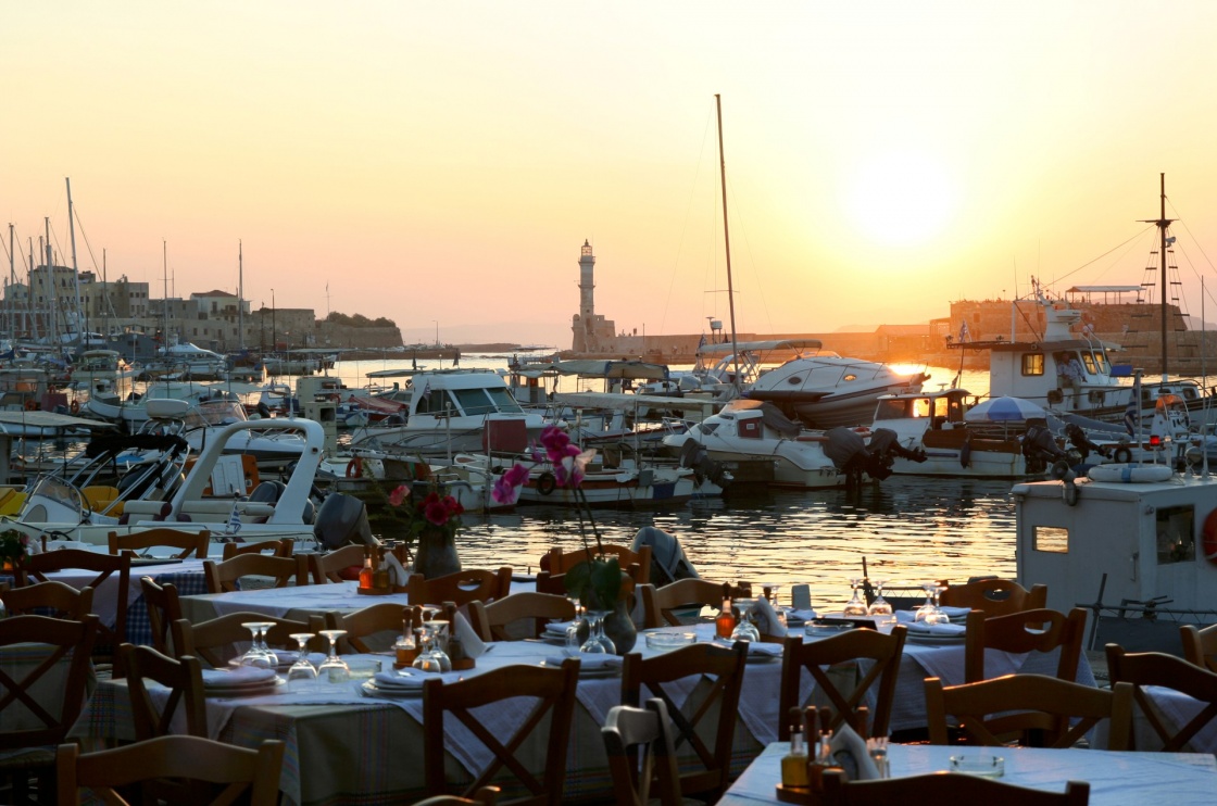 'sea bay sunrise crete greece' - La Canée